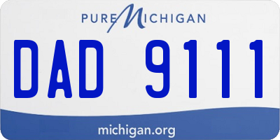 MI license plate DAD9111