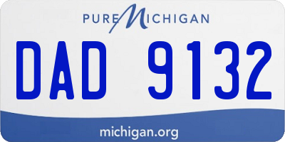 MI license plate DAD9132