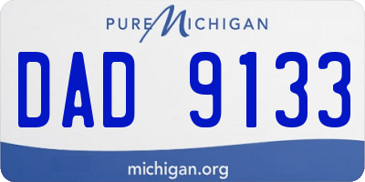 MI license plate DAD9133