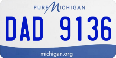 MI license plate DAD9136