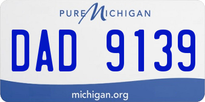 MI license plate DAD9139
