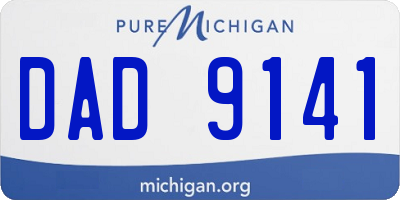 MI license plate DAD9141