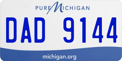 MI license plate DAD9144