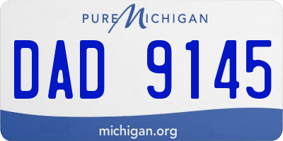 MI license plate DAD9145