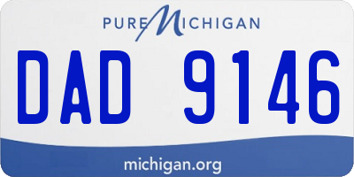MI license plate DAD9146