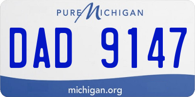 MI license plate DAD9147