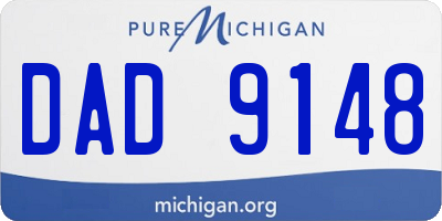 MI license plate DAD9148