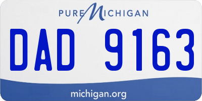 MI license plate DAD9163