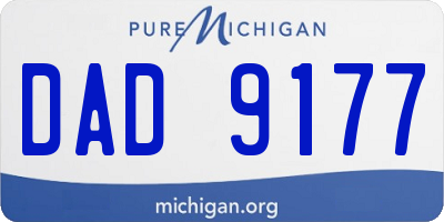 MI license plate DAD9177