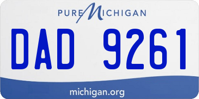 MI license plate DAD9261