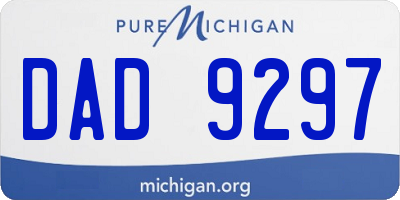 MI license plate DAD9297