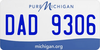 MI license plate DAD9306