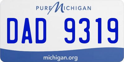 MI license plate DAD9319