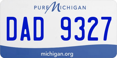 MI license plate DAD9327
