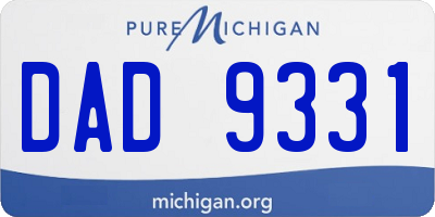 MI license plate DAD9331