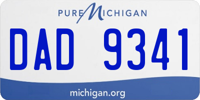 MI license plate DAD9341