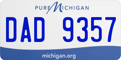MI license plate DAD9357