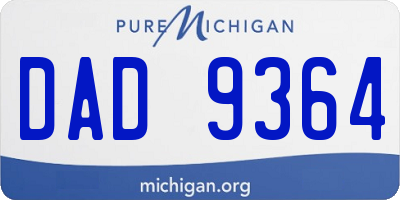 MI license plate DAD9364