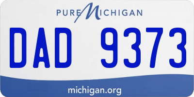 MI license plate DAD9373