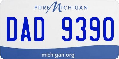 MI license plate DAD9390