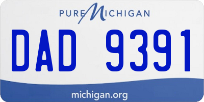 MI license plate DAD9391
