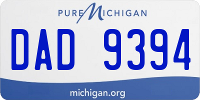 MI license plate DAD9394