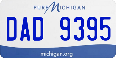 MI license plate DAD9395