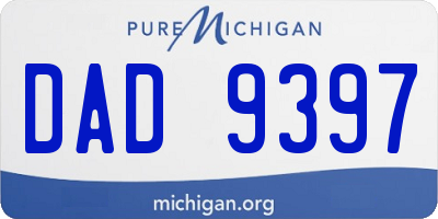 MI license plate DAD9397