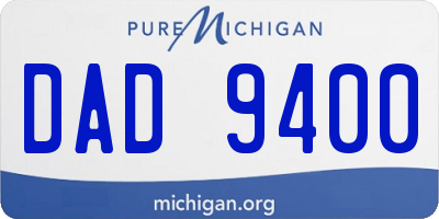 MI license plate DAD9400
