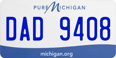 MI license plate DAD9408