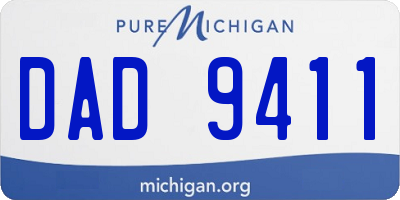 MI license plate DAD9411