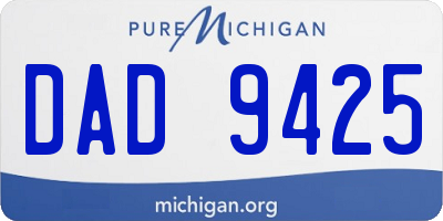 MI license plate DAD9425