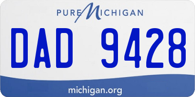 MI license plate DAD9428