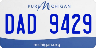 MI license plate DAD9429