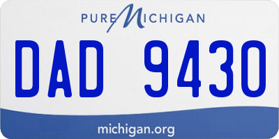 MI license plate DAD9430