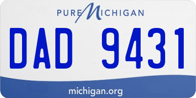 MI license plate DAD9431