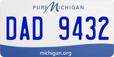 MI license plate DAD9432