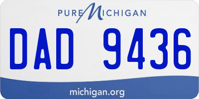 MI license plate DAD9436
