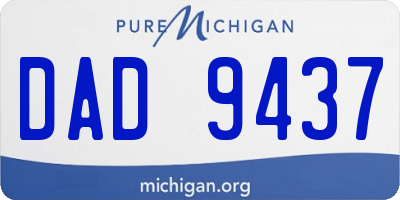 MI license plate DAD9437