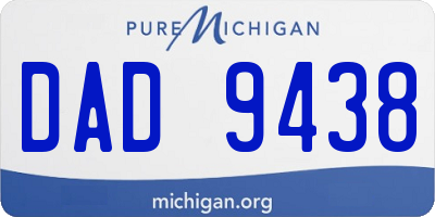 MI license plate DAD9438