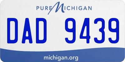 MI license plate DAD9439