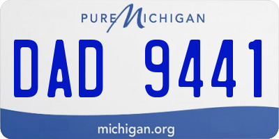 MI license plate DAD9441