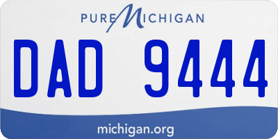 MI license plate DAD9444