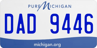 MI license plate DAD9446
