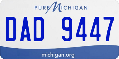 MI license plate DAD9447