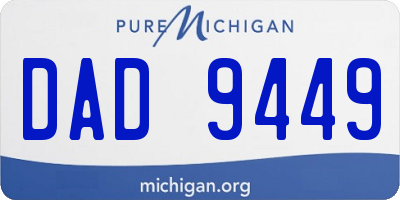 MI license plate DAD9449