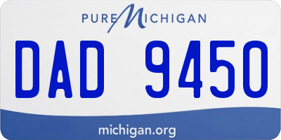 MI license plate DAD9450