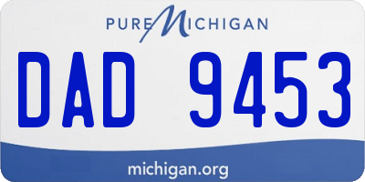 MI license plate DAD9453