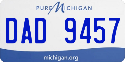 MI license plate DAD9457