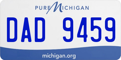 MI license plate DAD9459